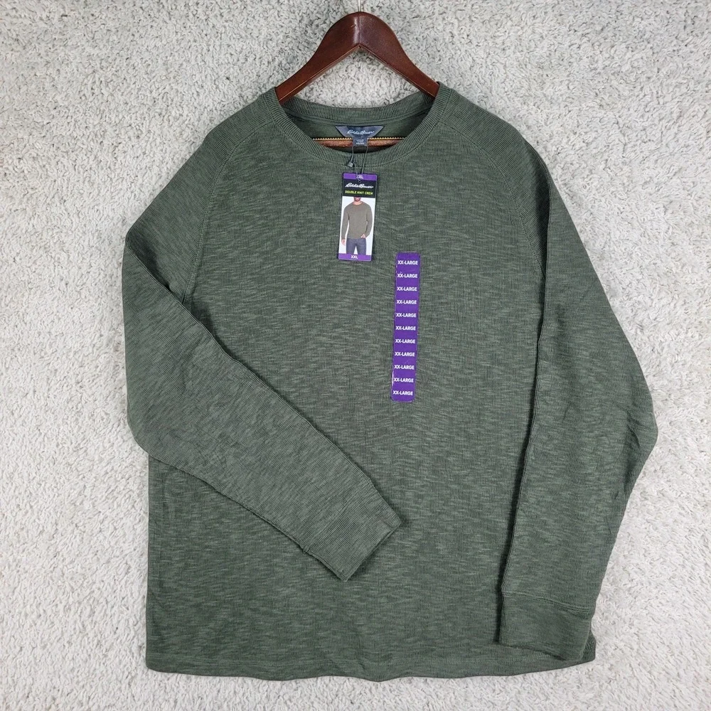 Eddie Bauer Double Knit Crew Mens XXL Forest Night Green NWT EB002261 Sweatshirt - Picture 13 of 14